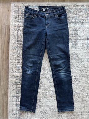 Zara Women's Skinny Jeans in Dark Blue Denim